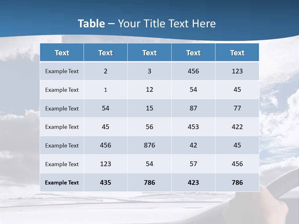 Holding Transport Sky PowerPoint Template