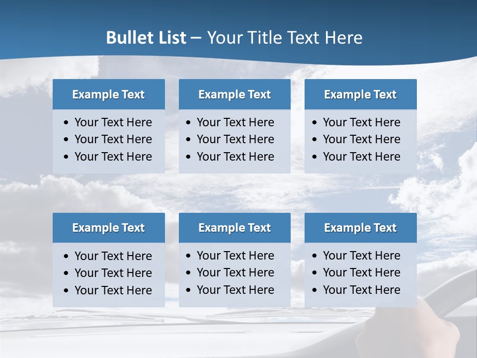 Holding Transport Sky PowerPoint Template