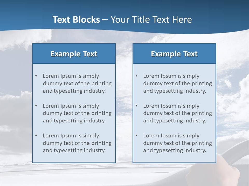 Holding Transport Sky PowerPoint Template