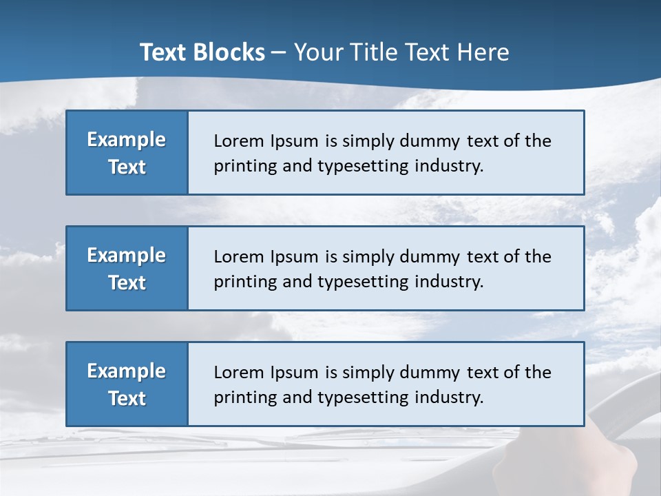 Holding Transport Sky PowerPoint Template