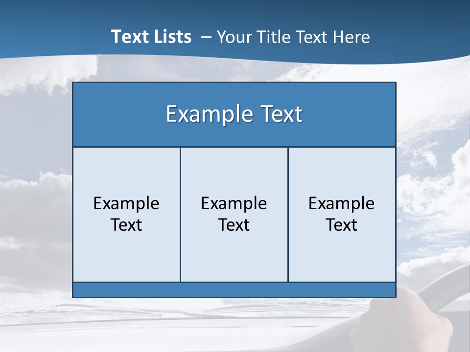 Holding Transport Sky PowerPoint Template