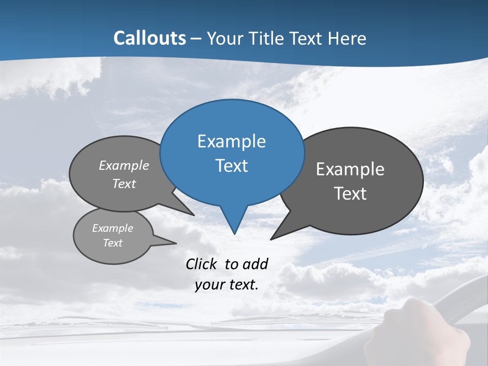 Holding Transport Sky PowerPoint Template