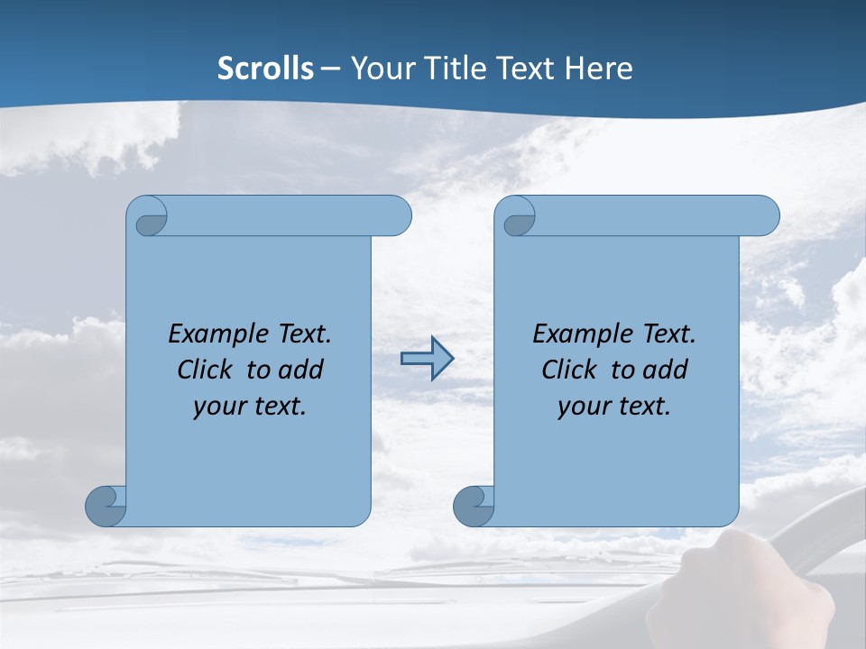 Holding Transport Sky PowerPoint Template
