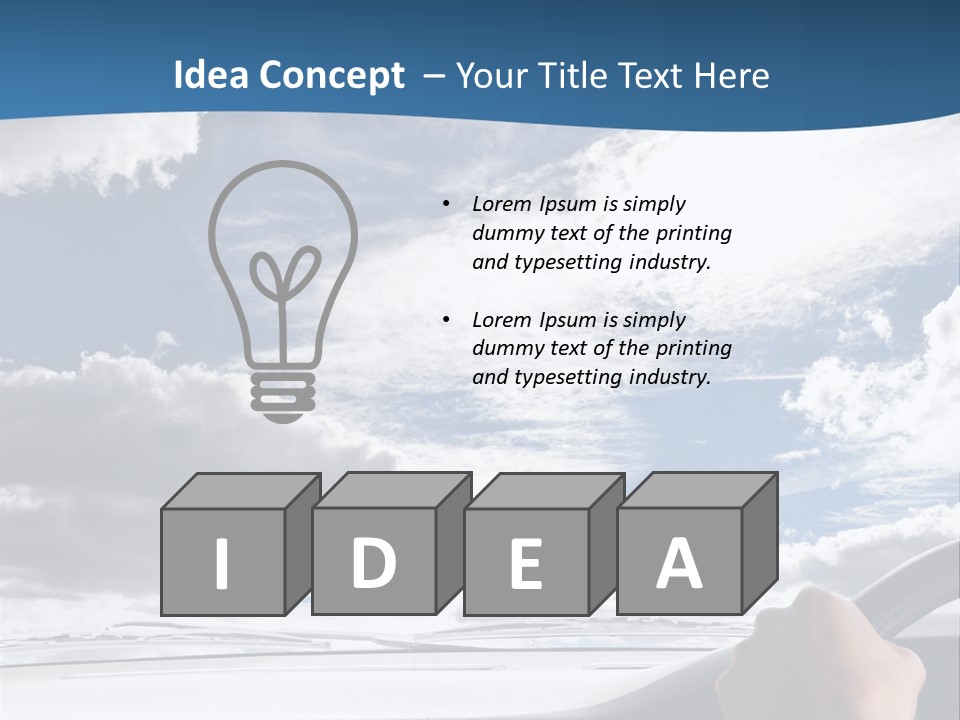 Holding Transport Sky PowerPoint Template