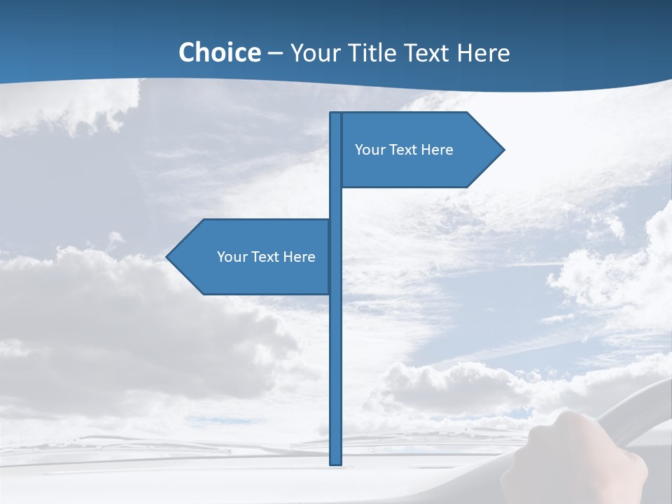 Holding Transport Sky PowerPoint Template
