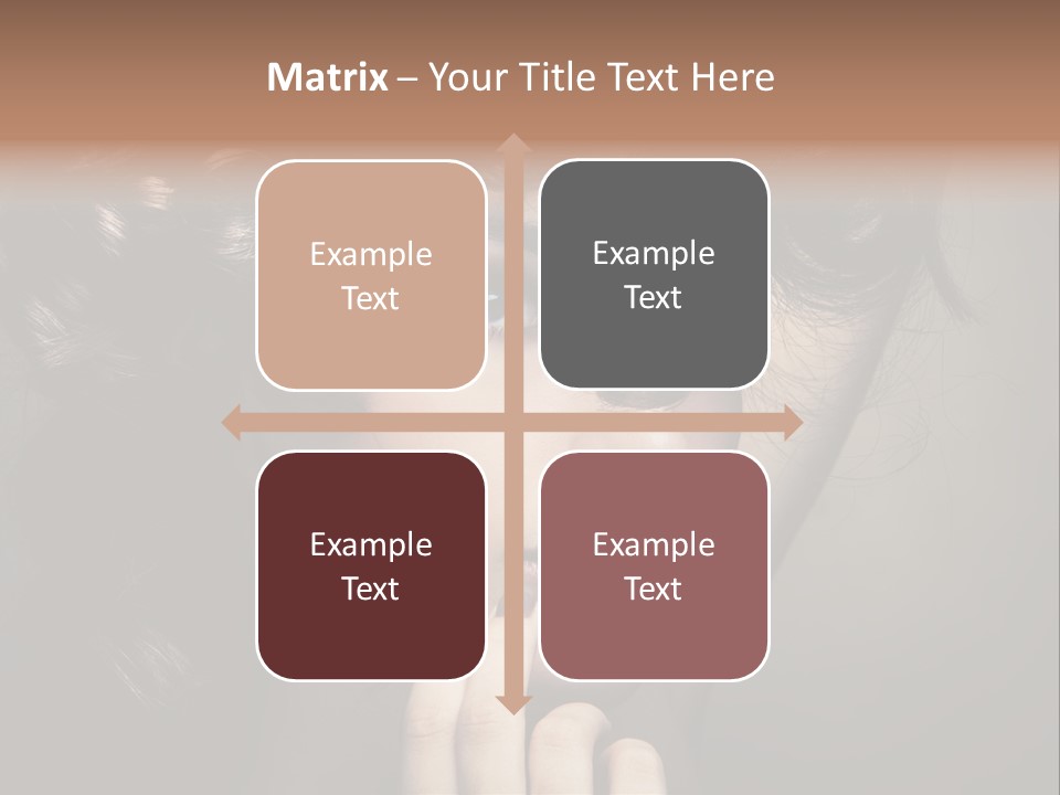 Hairdo Caucasian Face PowerPoint Template