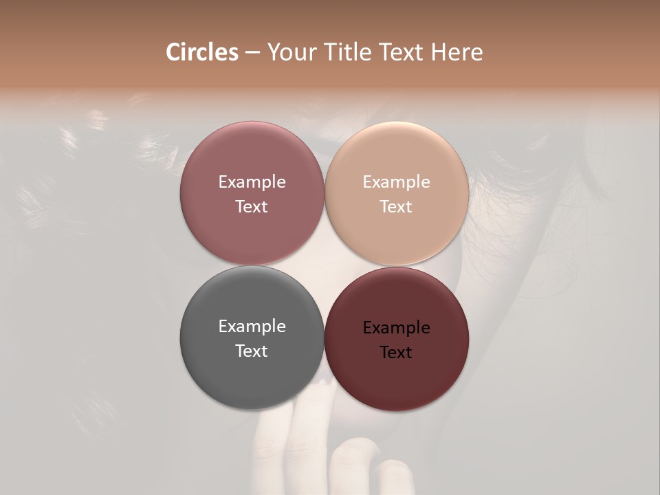 Hairdo Caucasian Face PowerPoint Template