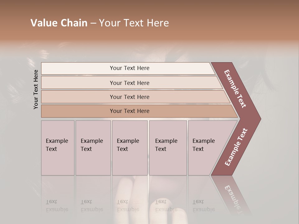 Hairdo Caucasian Face PowerPoint Template
