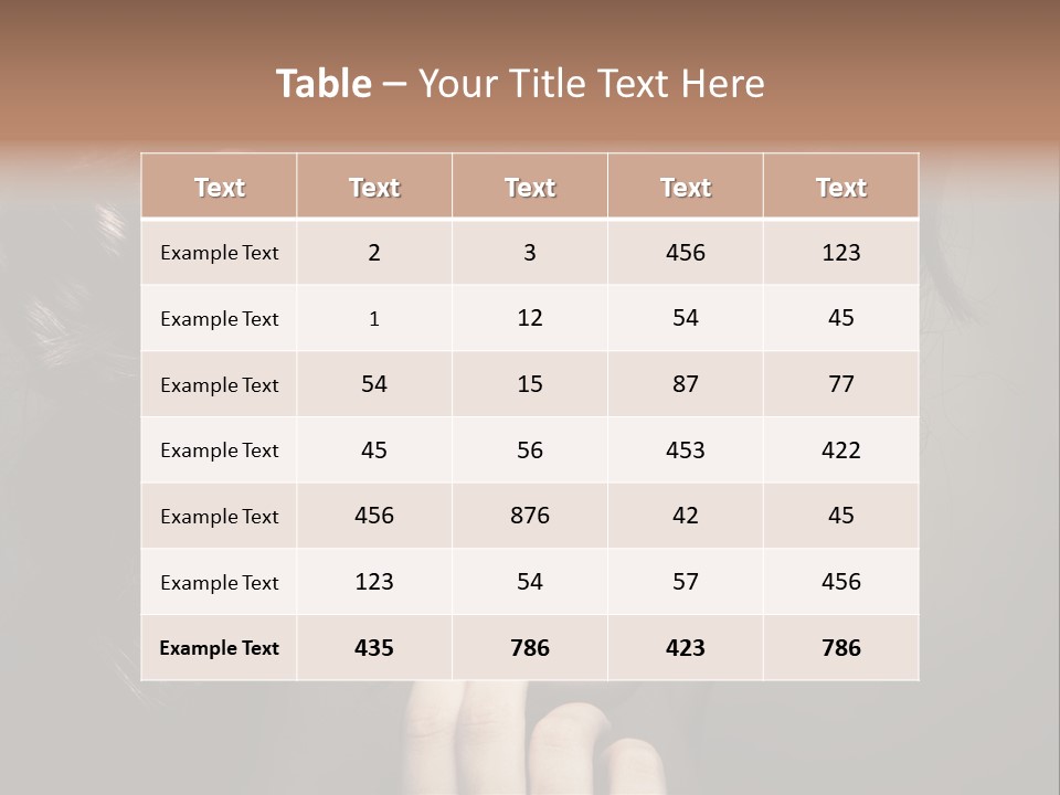 Hairdo Caucasian Face PowerPoint Template