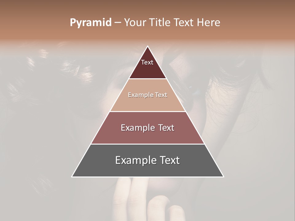 Hairdo Caucasian Face PowerPoint Template