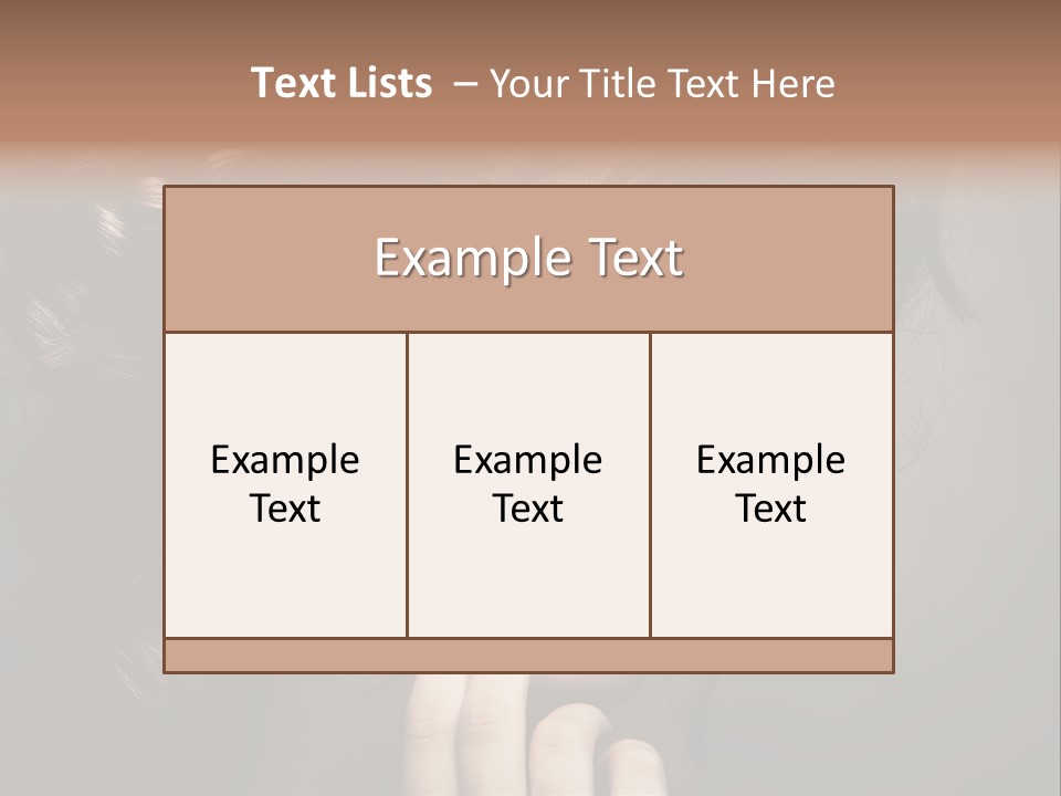 Hairdo Caucasian Face PowerPoint Template