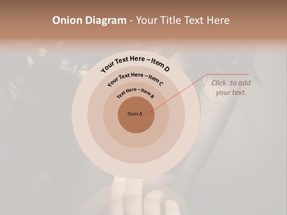 Hairdo Caucasian Face PowerPoint Template