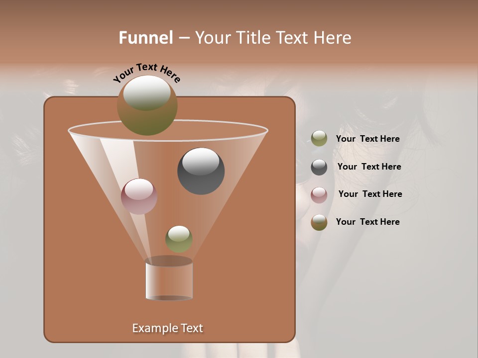 Hairdo Caucasian Face PowerPoint Template