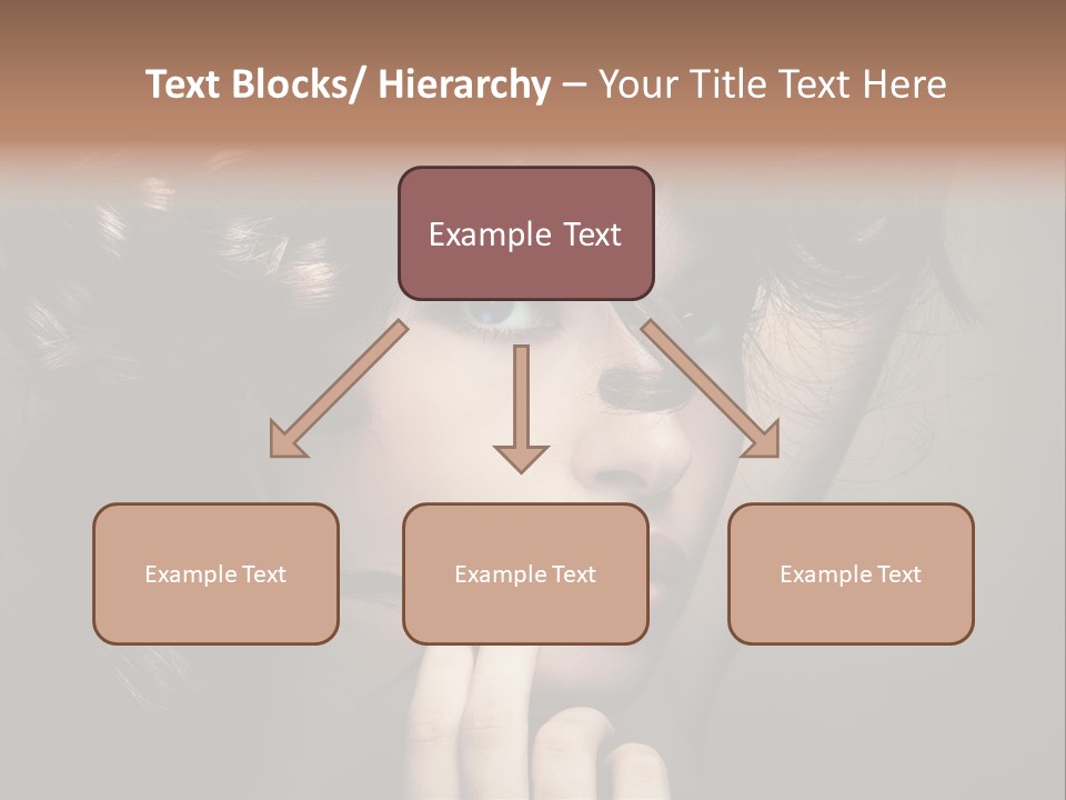 Hairdo Caucasian Face PowerPoint Template