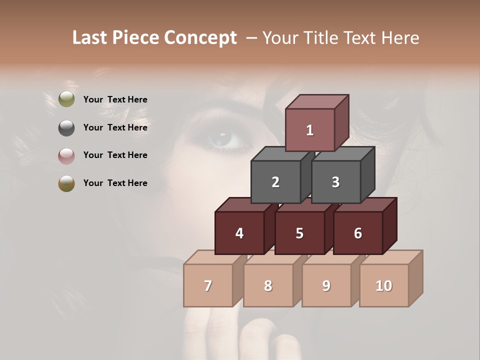 Hairdo Caucasian Face PowerPoint Template