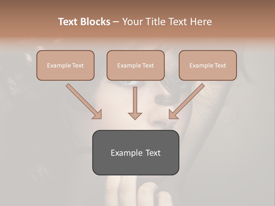 Hairdo Caucasian Face PowerPoint Template