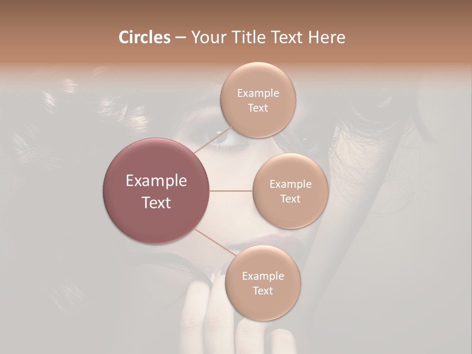 Hairdo Caucasian Face PowerPoint Template