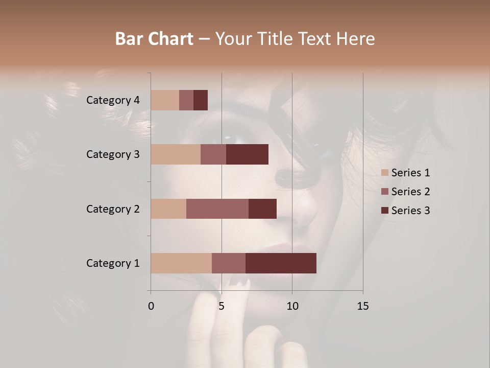 Hairdo Caucasian Face PowerPoint Template