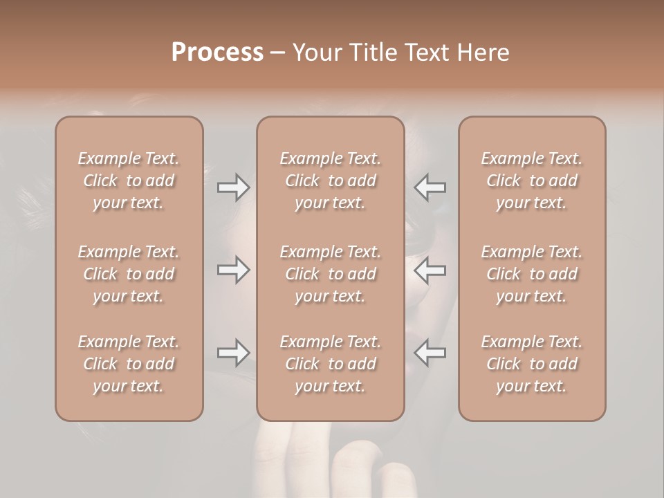 Hairdo Caucasian Face PowerPoint Template