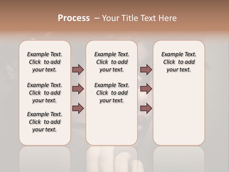 Hairdo Caucasian Face PowerPoint Template