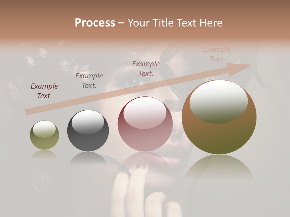 Hairdo Caucasian Face PowerPoint Template