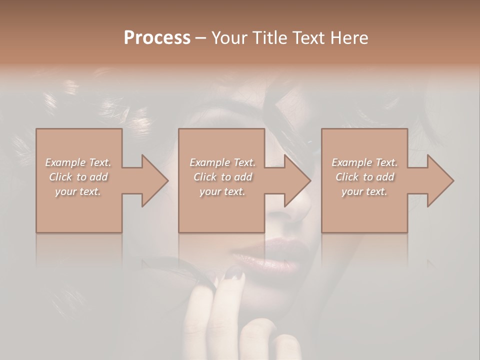 Hairdo Caucasian Face PowerPoint Template
