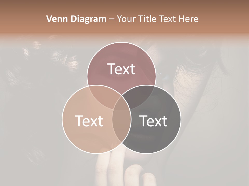 Hairdo Caucasian Face PowerPoint Template