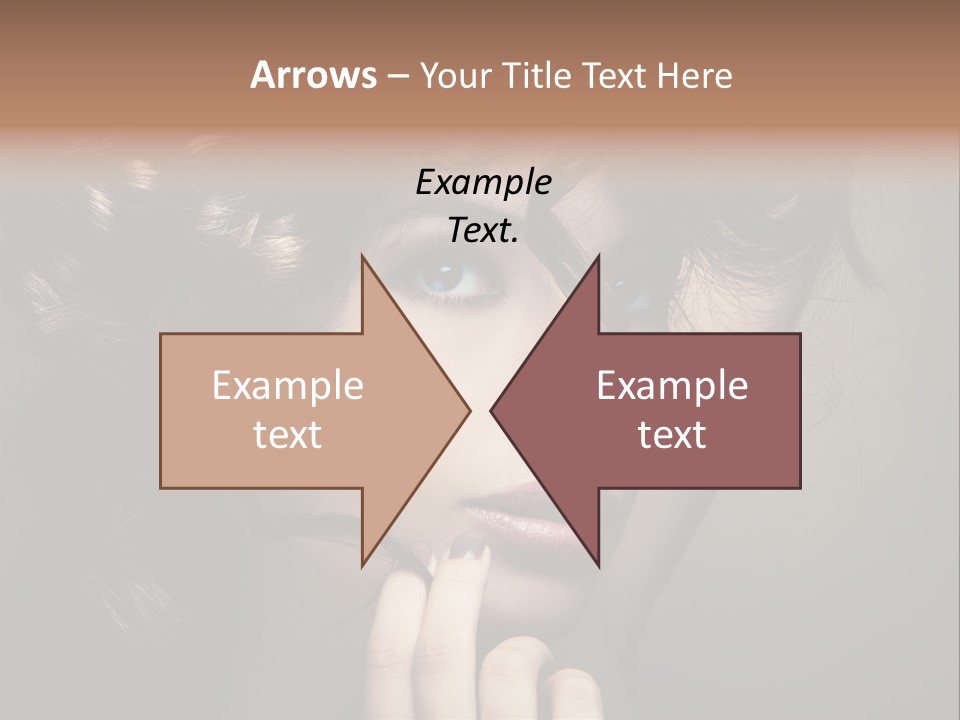 Hairdo Caucasian Face PowerPoint Template
