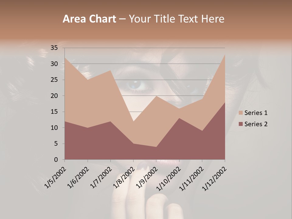 Hairdo Caucasian Face PowerPoint Template