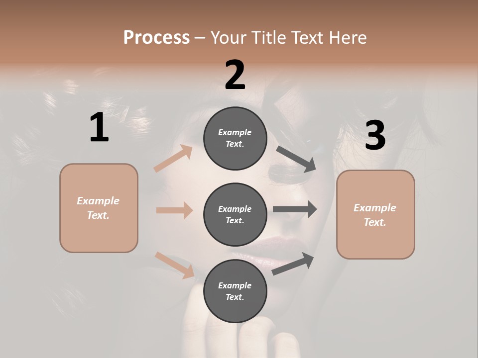 Hairdo Caucasian Face PowerPoint Template