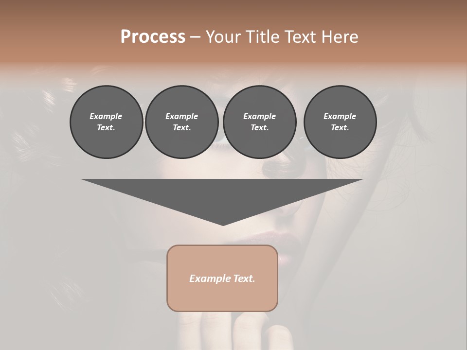 Hairdo Caucasian Face PowerPoint Template