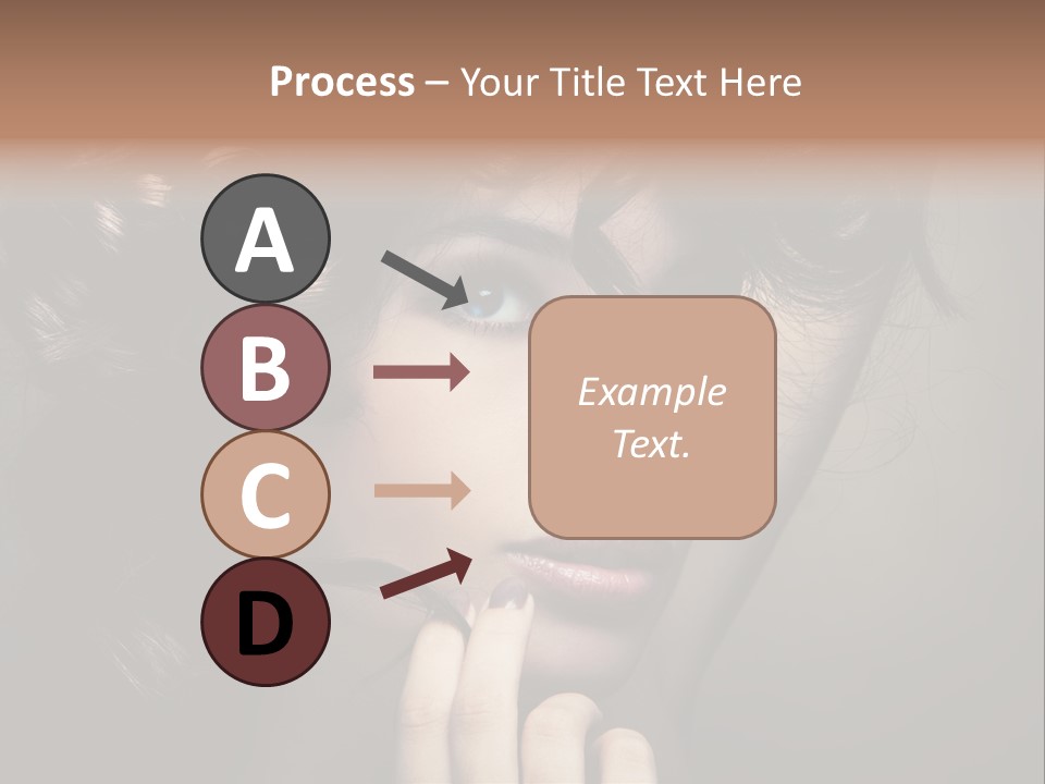 Hairdo Caucasian Face PowerPoint Template