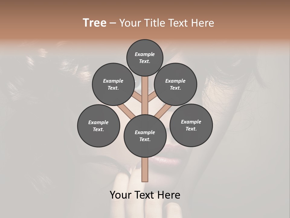 Hairdo Caucasian Face PowerPoint Template