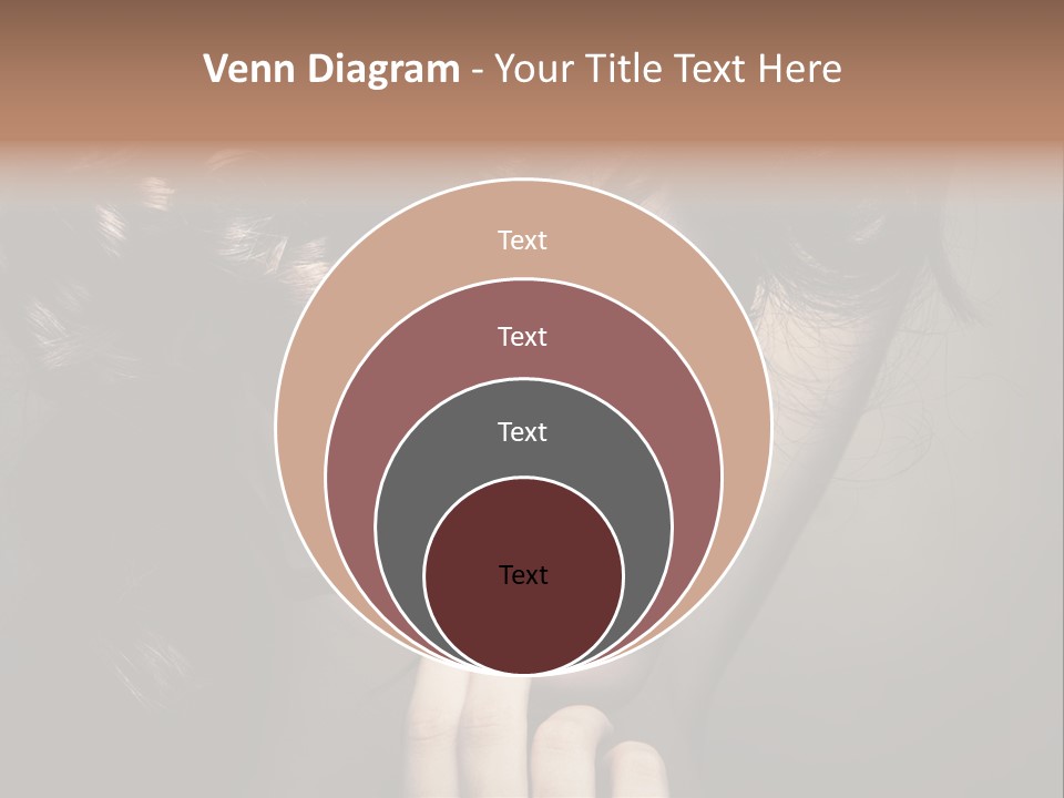 Hairdo Caucasian Face PowerPoint Template