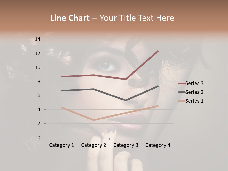 Hairdo Caucasian Face PowerPoint Template