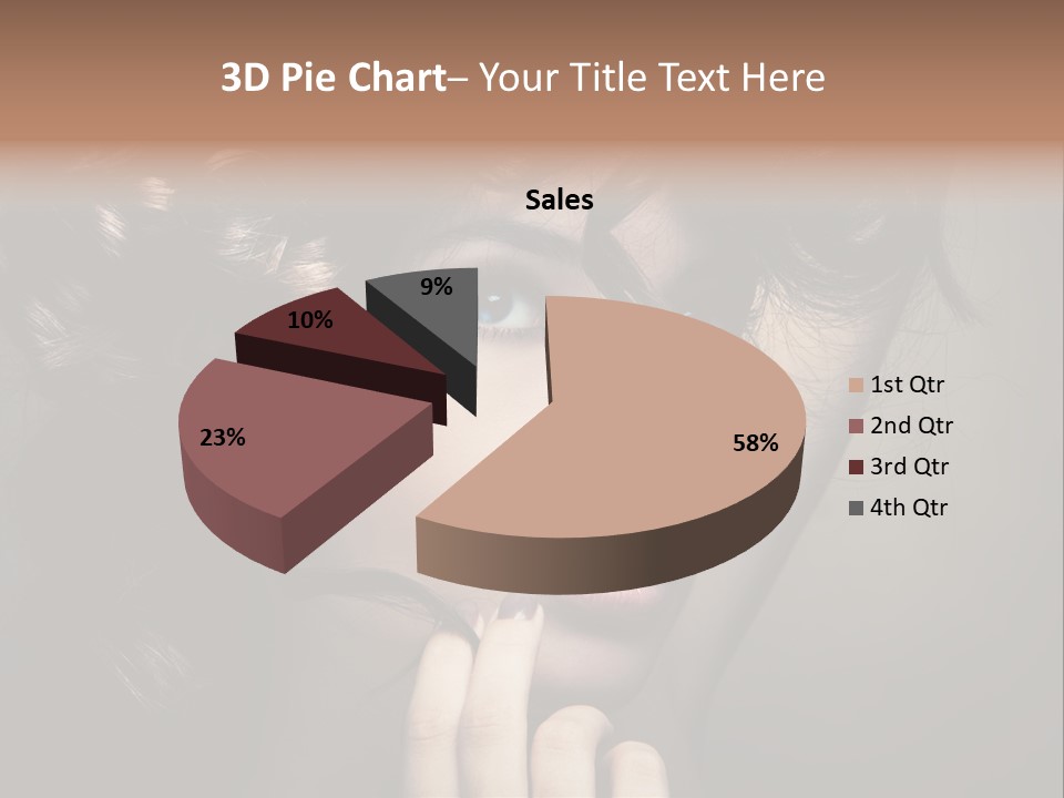 Hairdo Caucasian Face PowerPoint Template
