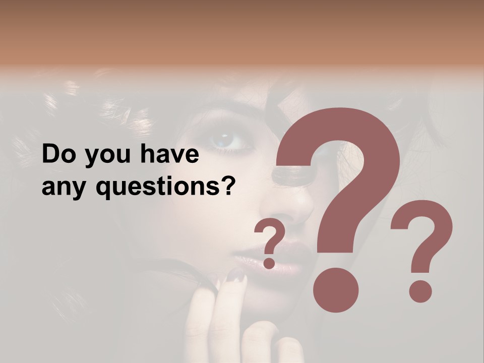 Hairdo Caucasian Face PowerPoint Template