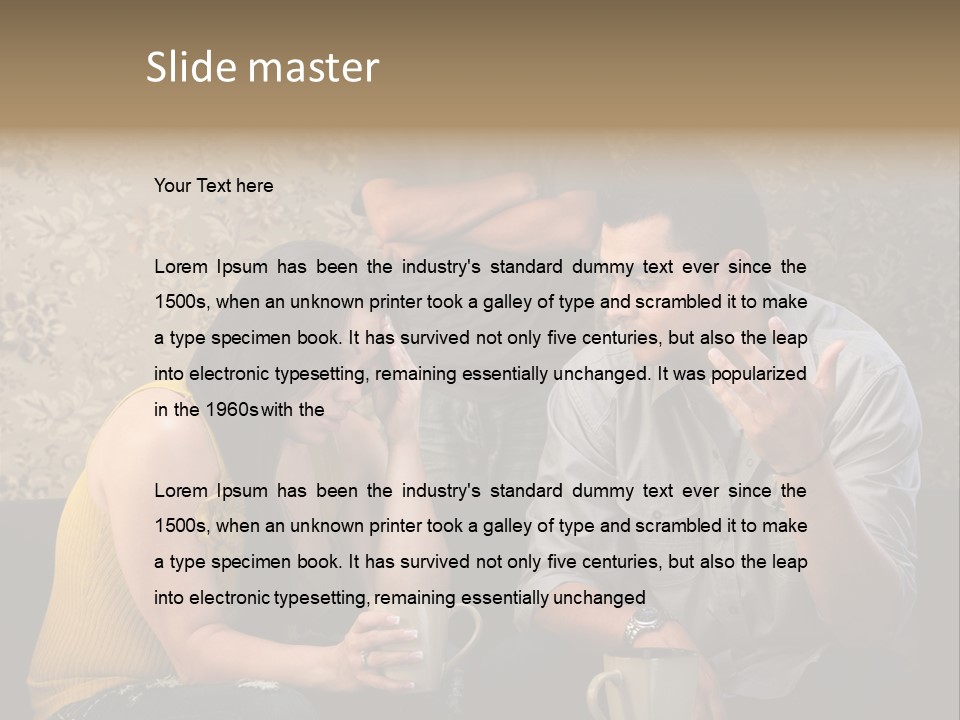 Boy Folded Arms Sad PowerPoint Template