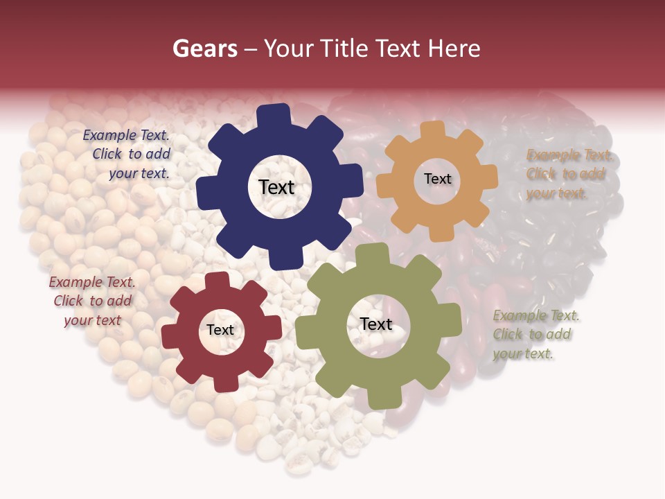 Split Red Organic PowerPoint Template