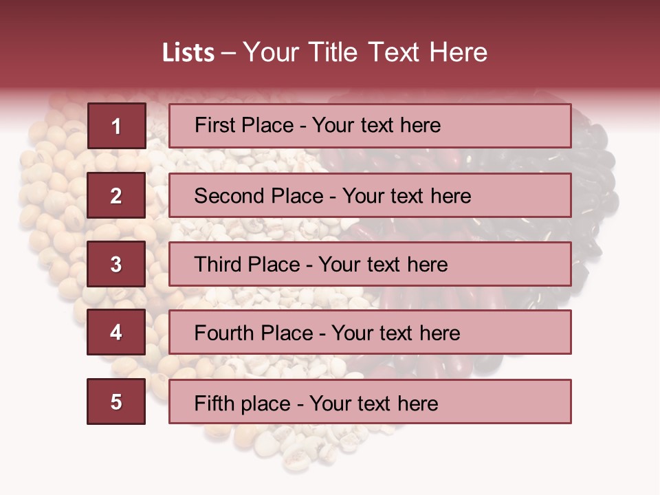 Split Red Organic PowerPoint Template