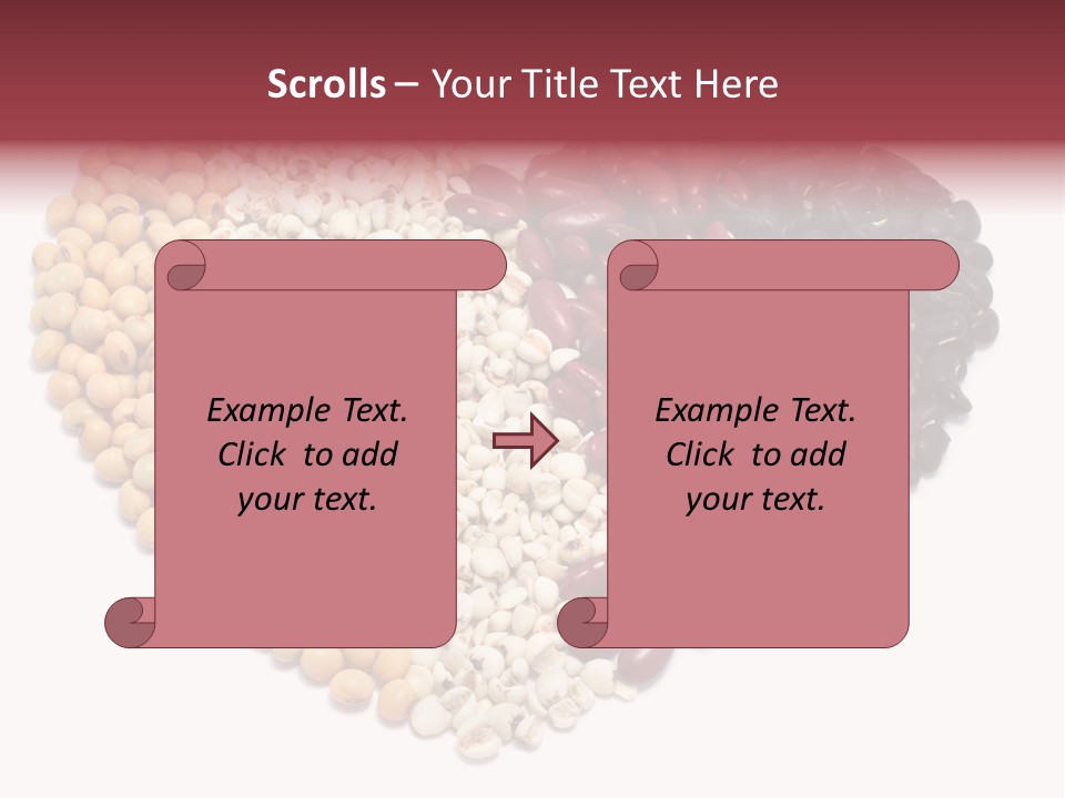 Split Red Organic PowerPoint Template