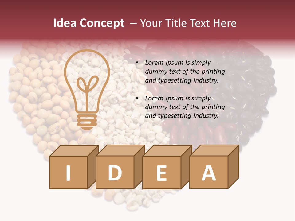 Split Red Organic PowerPoint Template