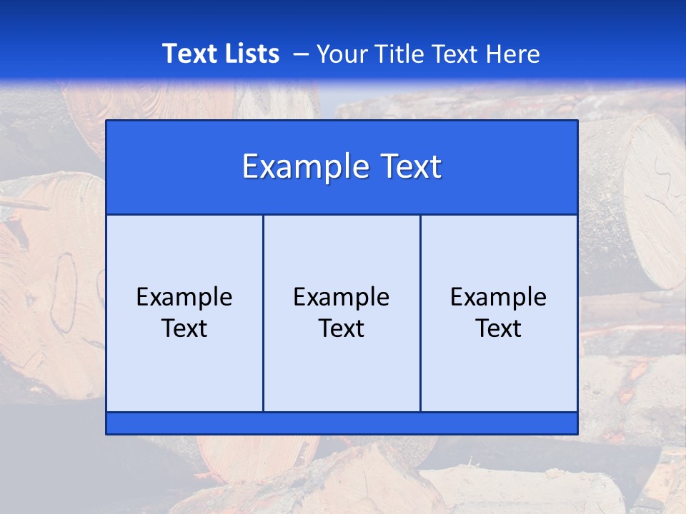 A Pile Of Logs With A Crane In The Background PowerPoint Template
