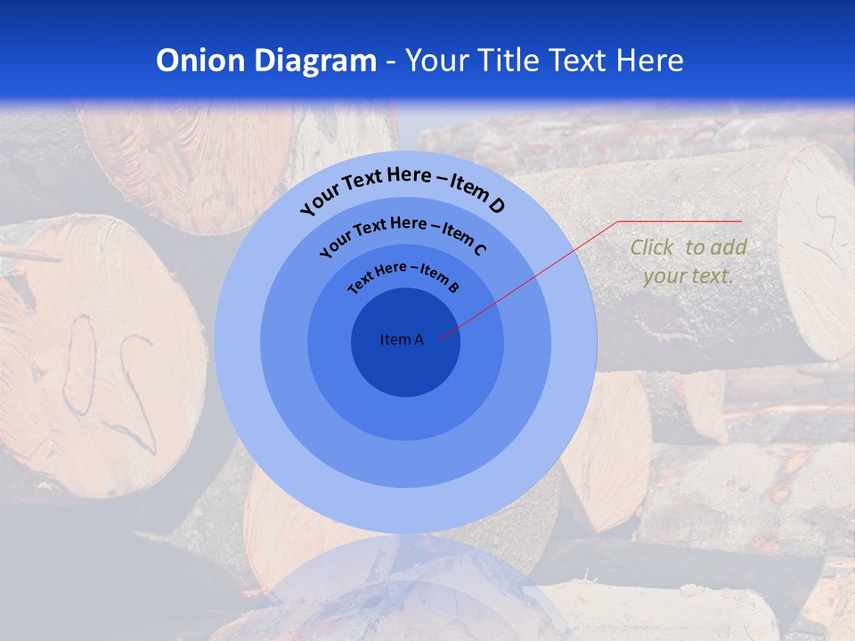 A Pile Of Logs With A Crane In The Background PowerPoint Template