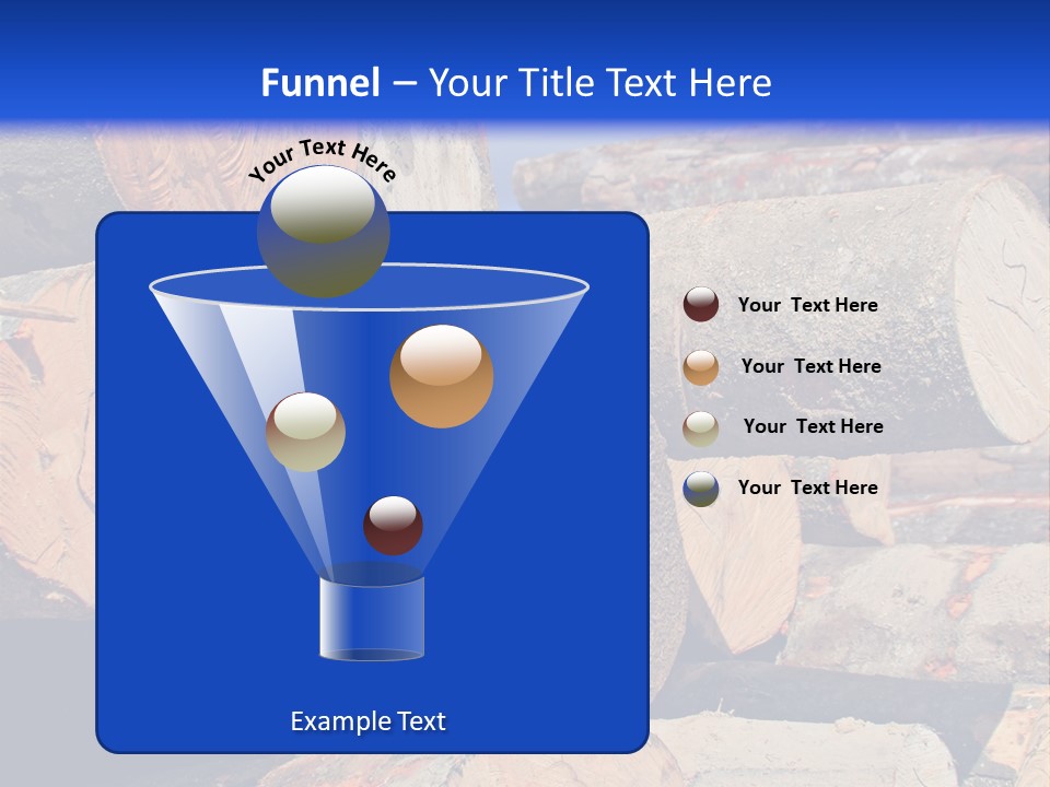 A Pile Of Logs With A Crane In The Background PowerPoint Template