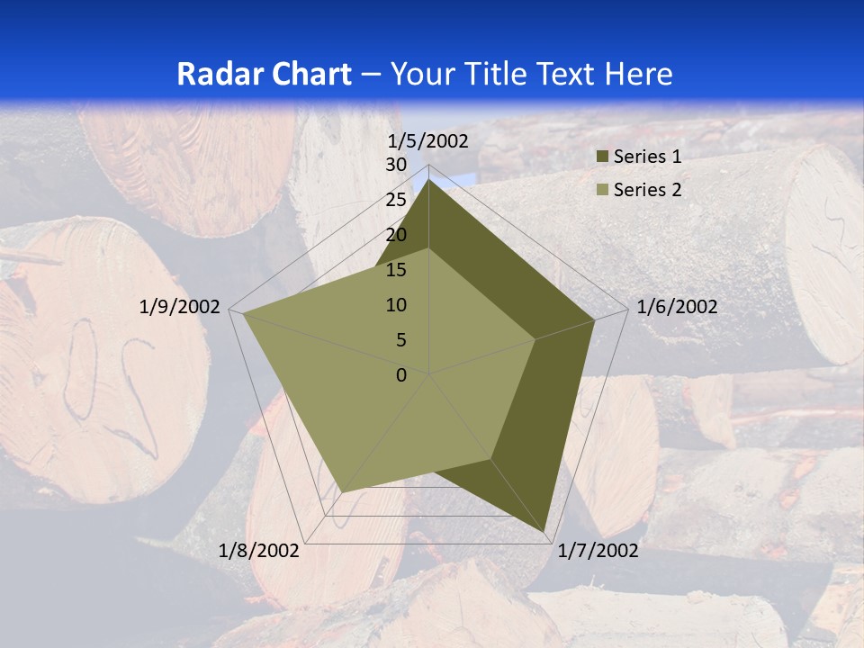 A Pile Of Logs With A Crane In The Background PowerPoint Template