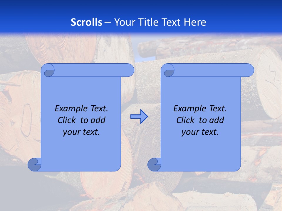 A Pile Of Logs With A Crane In The Background PowerPoint Template