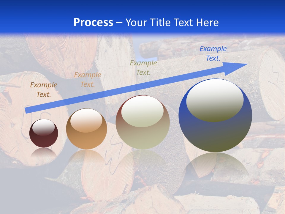 A Pile Of Logs With A Crane In The Background PowerPoint Template