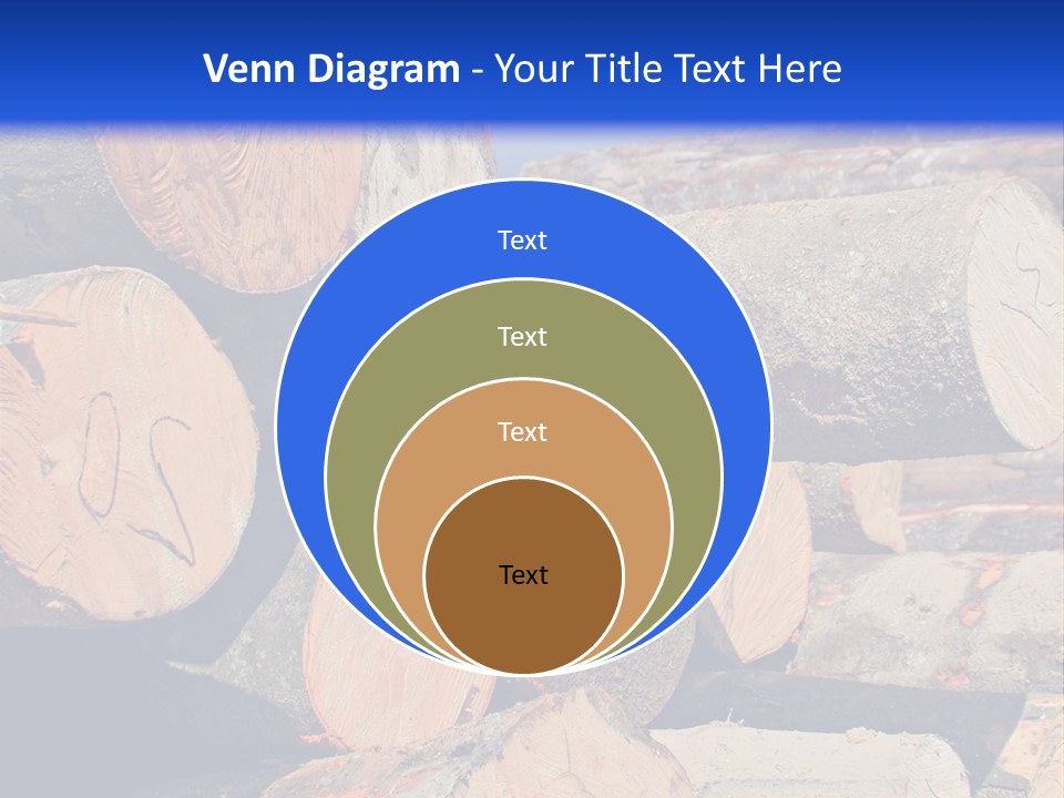 A Pile Of Logs With A Crane In The Background PowerPoint Template