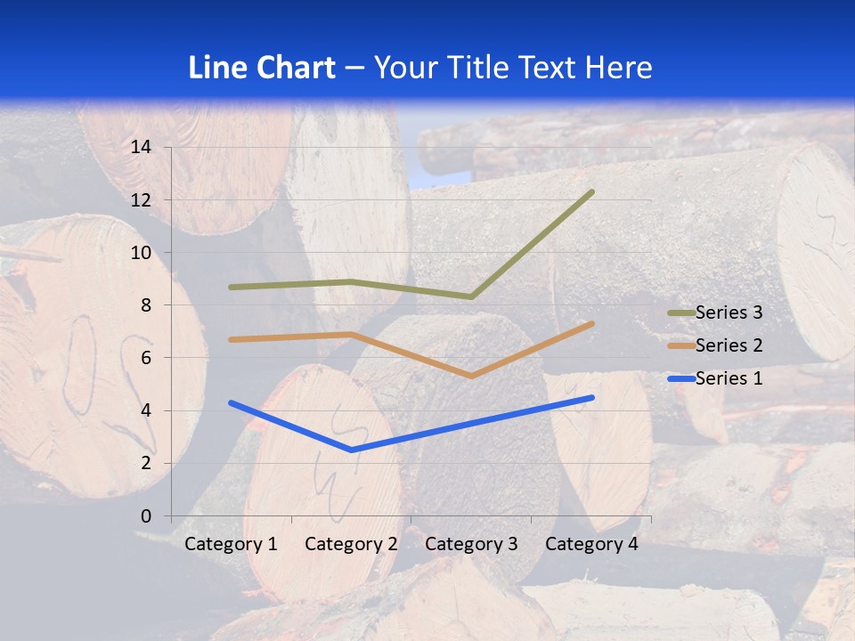 A Pile Of Logs With A Crane In The Background PowerPoint Template